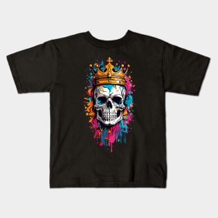 Skull Colorful Splash Kids T-Shirt